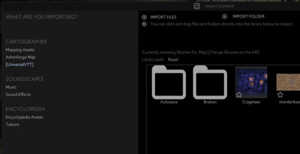 Universal VTT import