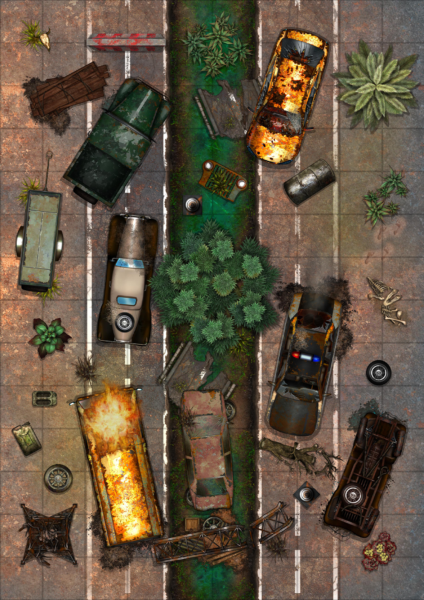 post apocalypse car crash map
