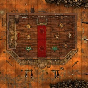 A map of a wild west saloon map, created in Arkenforge