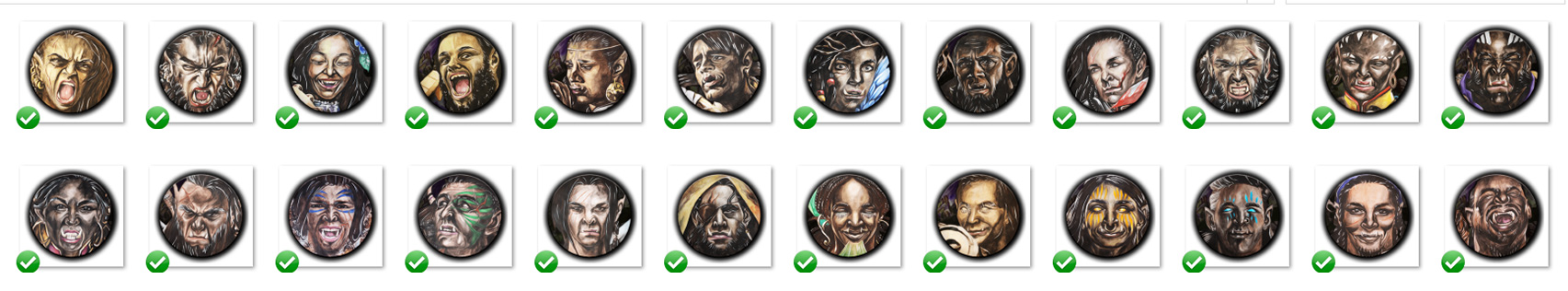 Half orc token pack - Arkenforge Tabletop