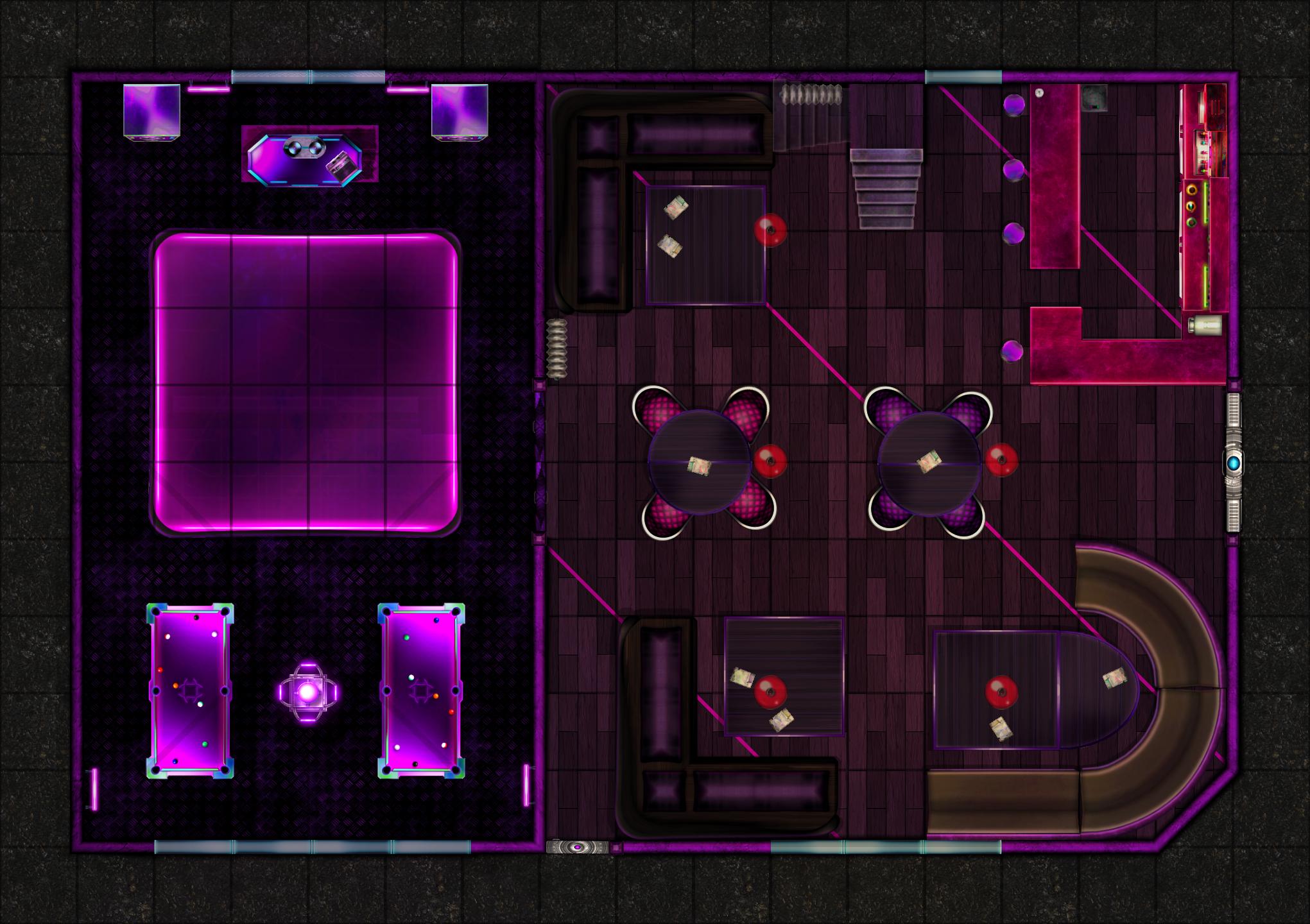 Cyberpunk Nightclub map - Arkenforge Tabletop
