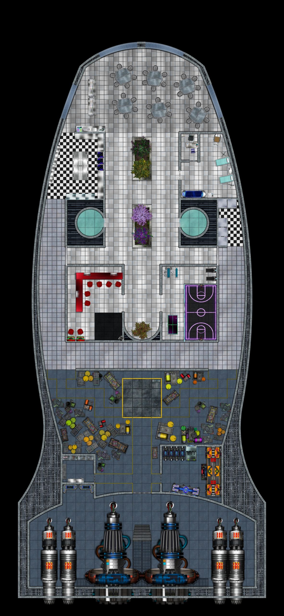 Starliner Spaceship map - Arkenforge Tabletop