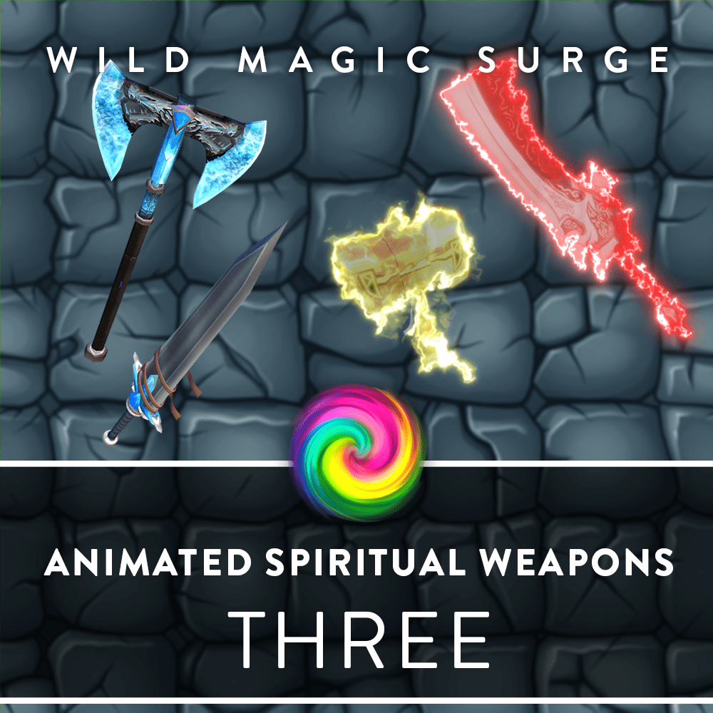 Animated Spiritual Weapons - Three - WMS - Arkenforge Tabletop