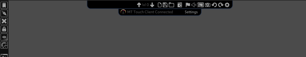 MT Touch client bar in Master's Toolkit