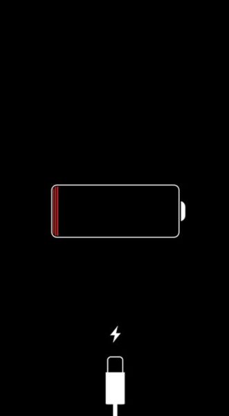 iPhone low battery icon